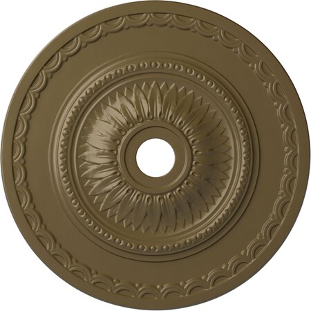 Ekena Millwork Sunflower Ceiling Medallion (Canopies up to 5 5/8"), 29 1/2"OD x 3 5/8"ID x 1 5/8"P, Mississippi Mud CM29SFMMF